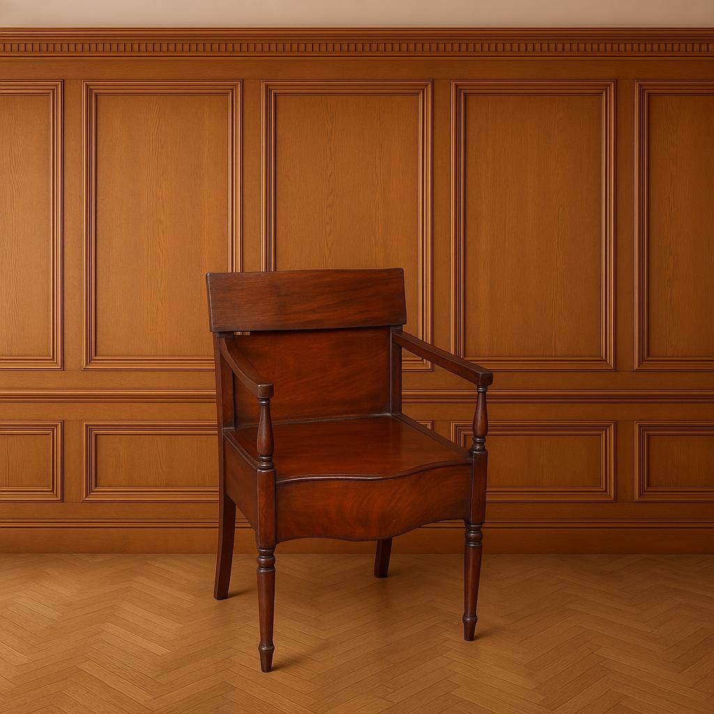 Regency Mahogany Commode Chair