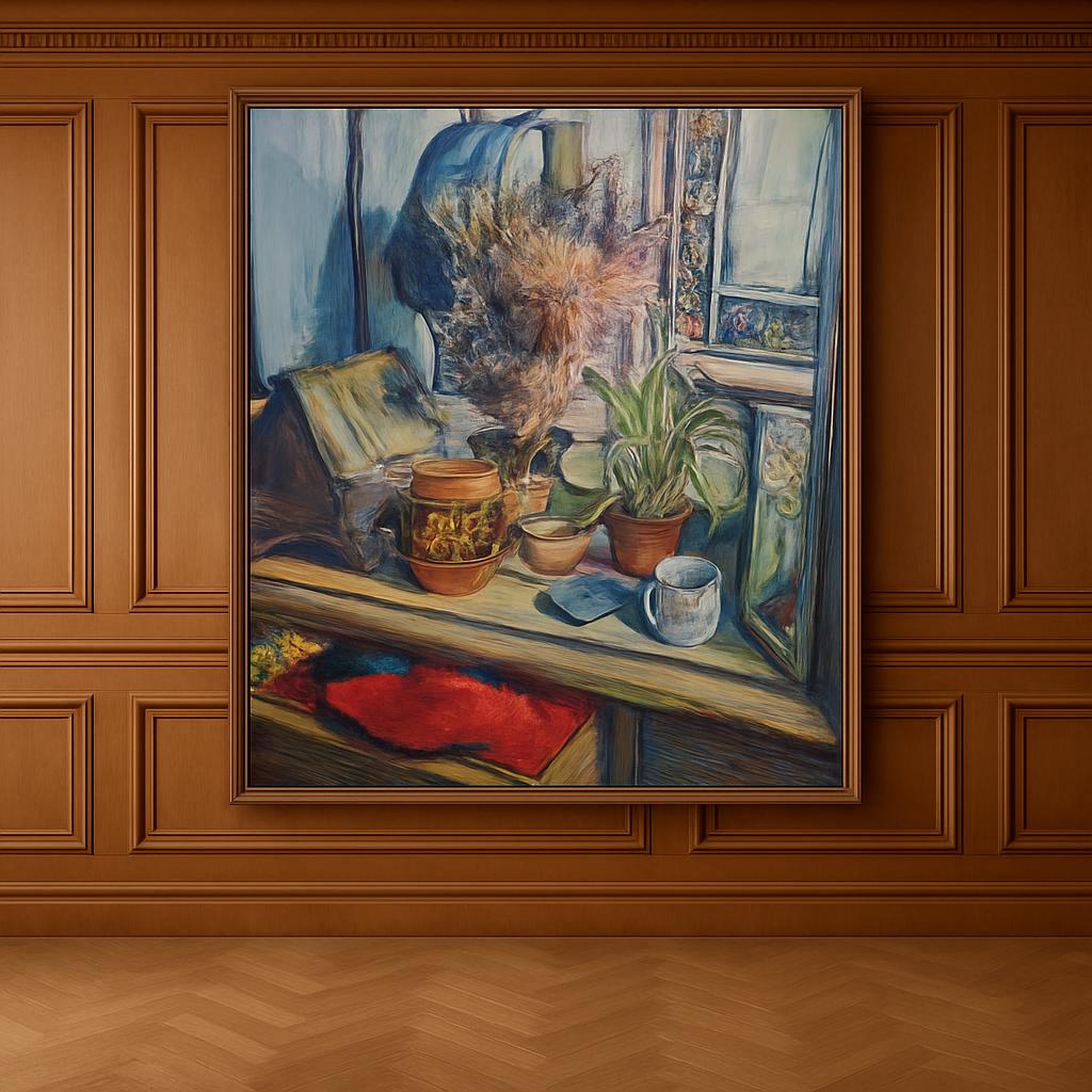 Contemporary Art Interior Scene, Still Life By Nicki Elson