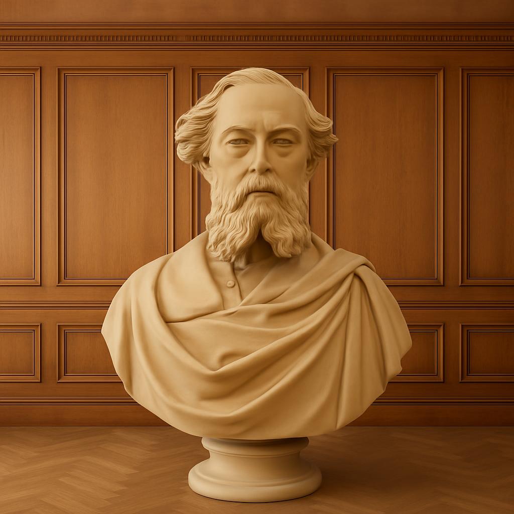 Bust Of Charles Dickins By John Hutchison.