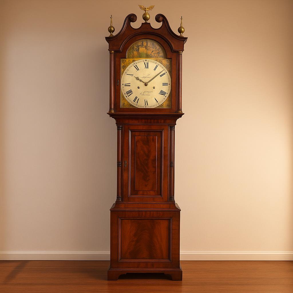 A George III Scottish Mahogany Eight Day Longcase Clock By Peter Wood Of Broughty Ferry