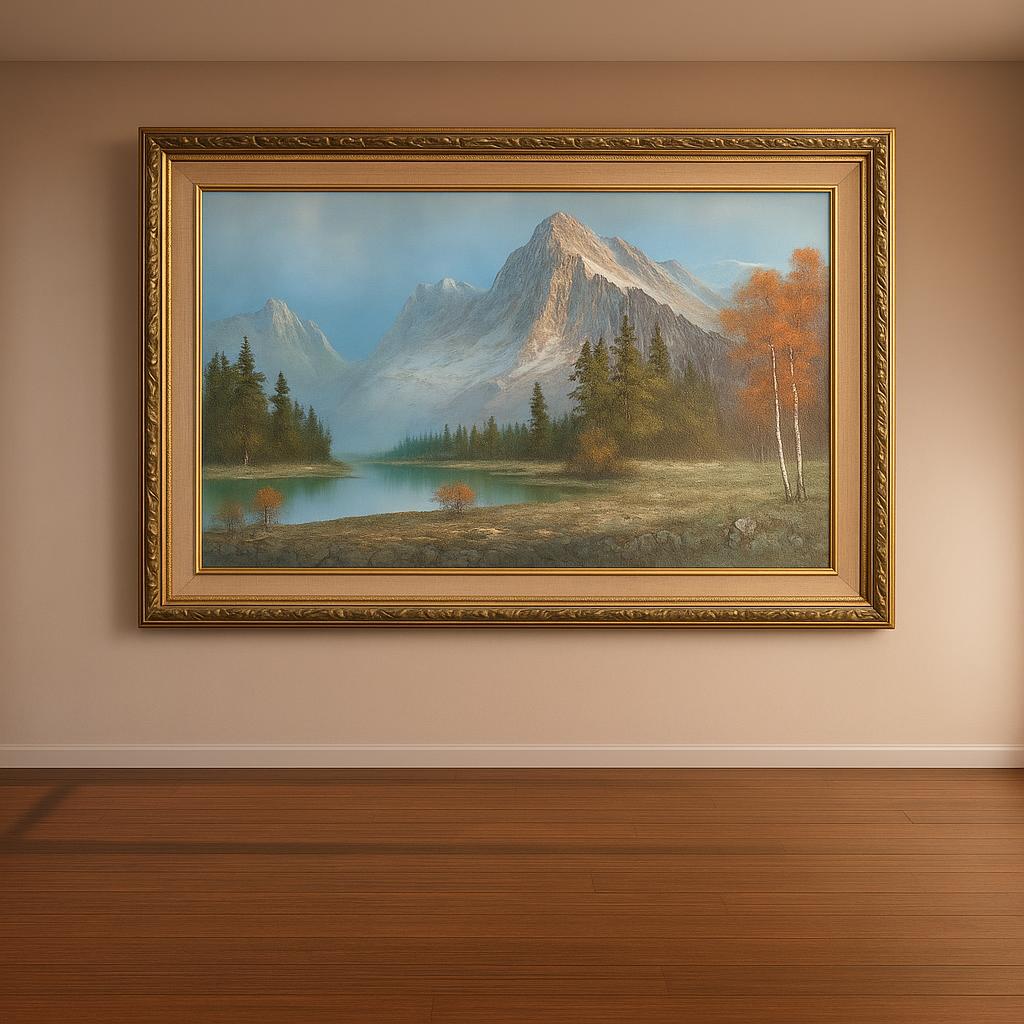 Entdecken Sie das atemberaubende Ölgemälde 'Colorado Szene' auf Leinwand vom renommierten Künstler Kenneth Bowman. Tauchen Sie ein in seine Schönheit und Details. Kaufen Sie jetzt dieses Meisterwerk!