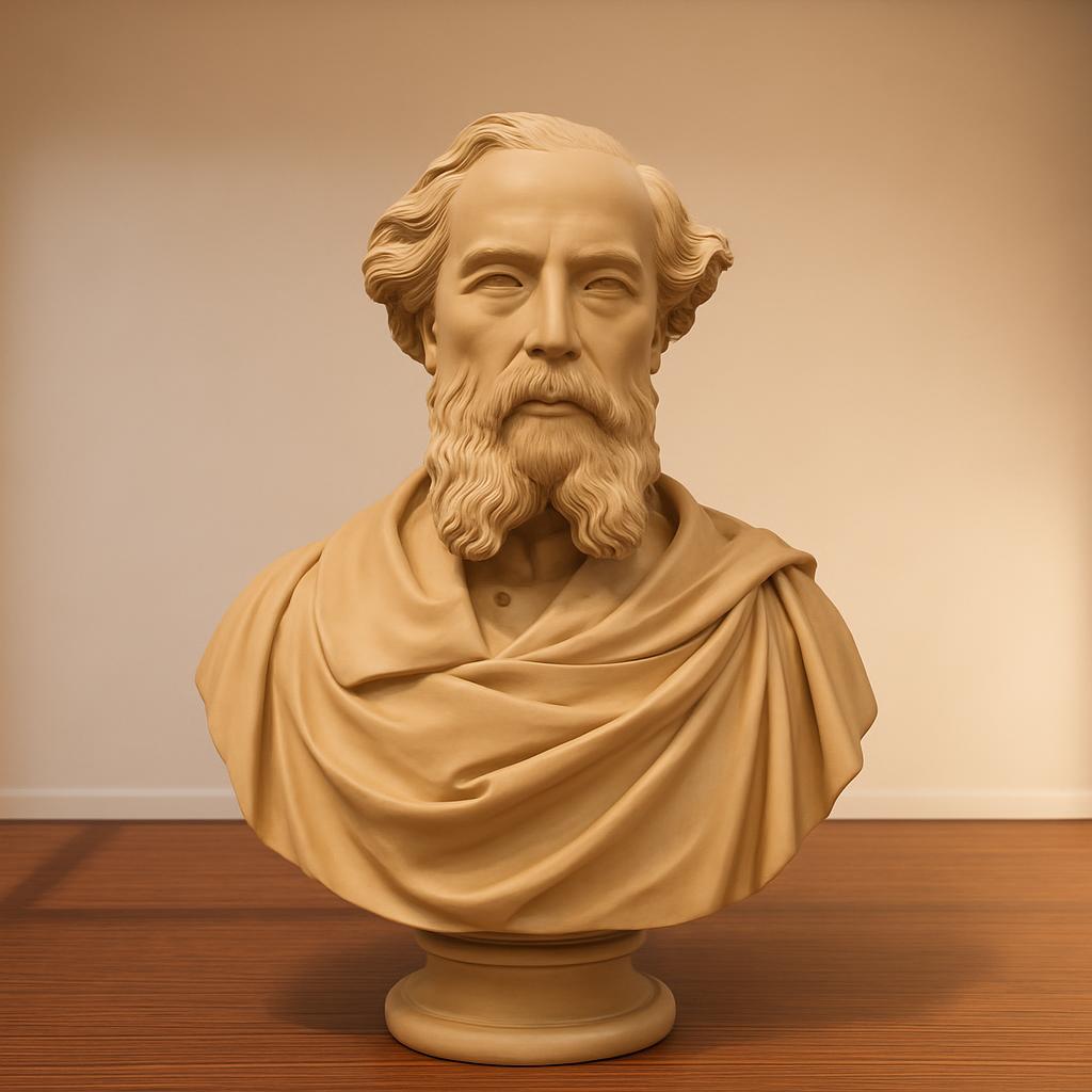 Bust Of Charles Dickins By John Hutchison.