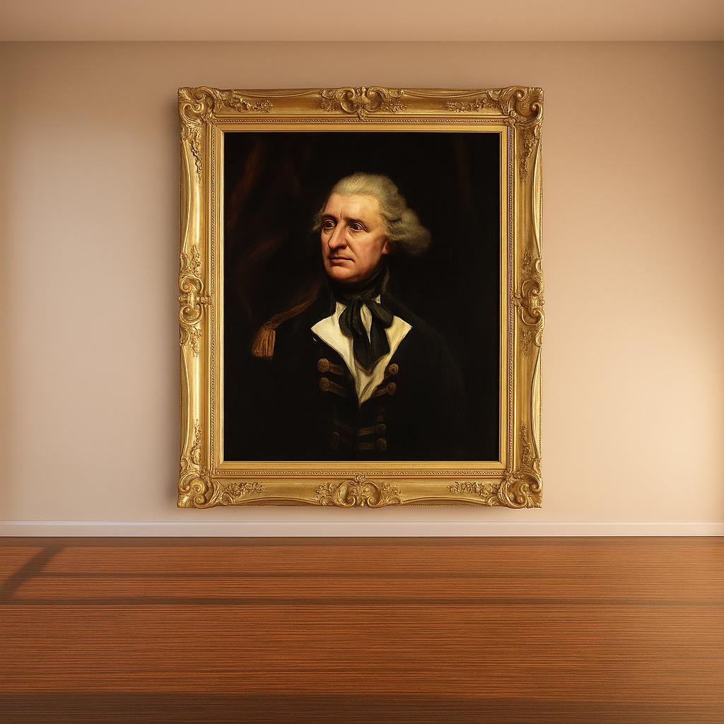 Object:
A pair of late 18th/early 19th century portraits depict Colonel James Henderson and, reputedly, his wife Eliza Piercy Henderson, traditionally described as “The Beauty of Bath.” The works are oil on canvas and measure 75 x 62 cm (29½ x 24½ in).

The male portrait is believed to be a period copy of the original likeness exhibited at the Royal Academy, possibly made for one of Henderson’s other estates. The female portrait is thought to represent Eliza Piercy - and may have been painted after Henderson’s death, as she was approximately forty years his junior.

Biography:
Colonel James Henderson was born circa 1740–1741. According to surviving accounts, he was sent to Jamaica as a boy to live with relatives. He later acquired substantial interests in the island’s sugar economy and became associated with plantation ownership. He is also linked with the development of Port Henderson on the south coast, later used as a port serving Spanish Town.

During wartime, later sources report that Henderson received authority to raise a regiment and equip a vessel named Royal George for service in the Caribbean. By 1790 he had settled at Foswell Bank near Auchterarder. Contemporary records note that he was granted the freedom of Stirling and Dunfermline. To commemorate this honour, a portrait by John Opie was presented to him and later exhibited at the Royal Academy in 1790 (catalogue no. 210). The original has been recorded in a private collection in Suffolk.

Henderson married Eliza Piercy Henderson, reputedly celebrated for her beauty. The couple had three known children: John Piercy Henderson, Eliza Piercy Henderson, and Arabella Hamilton Henderson. Henderson died in 1811 and is recorded as being buried in Auchterarder Cemetery. According to University College London, his estate included several Jamaican plantations and pens. One such property, Goshen Pen, was recorded as holding 144 enslaved people.

Following Henderson’s death, his son John Piercy Henderson inherited family interests connected to the Jamaican estates. These holdings continued through the era of British emancipation in the 1830s, with estate management commonly carried out through attorneys and agents in Jamaica on behalf of absentee proprietors.