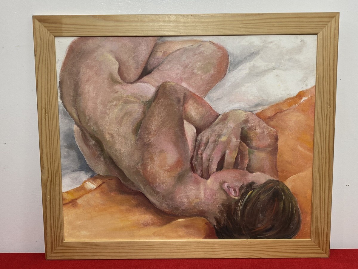 Posed Naked Form Nude Study Oil Painting By Artist Michael Jenkins