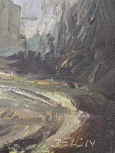 Pair Of Cornish Artist Don Hughes Original Gallon & Cove Landscape Oil Paintings Circa - 1960 Composition - Oil On Canvas Listing Description Pair Of Original Atmospheric Impressionist Oil Paintings By Sought After Cornish Artist Don Hughes. 1st Painting ; Smugglers Galleon A Dark Mystical Artwork Of Large Sea Galleon On Calm Waters, Appears Through Foliage Looking Hole With Land With Architectural Ruin In Forefront. Somber Hues With Detailed Ship & Masts, Wonderful Use Of Light And Shadows With Detailed Water Reflection. Signed By Artist DELON (Don Hughes) Set In Mahogany Frame. 2nd Painting ; Fishermans Cove Scene Haunting Scene Of Fishermans Cove With Townscape On Hillside. A Road Leading Down To Mooring Is Central To Artwork. Impressionistic Houses With Foliage In Bright Colours. A Sea Fog Present Over Art Work Giving Fabulous Atmosphere. Signed By Artist DELON (Don Hughes) And Set In Mahogany Frame. Dimensions In Inches Height 10" Width 14" Depth 1"