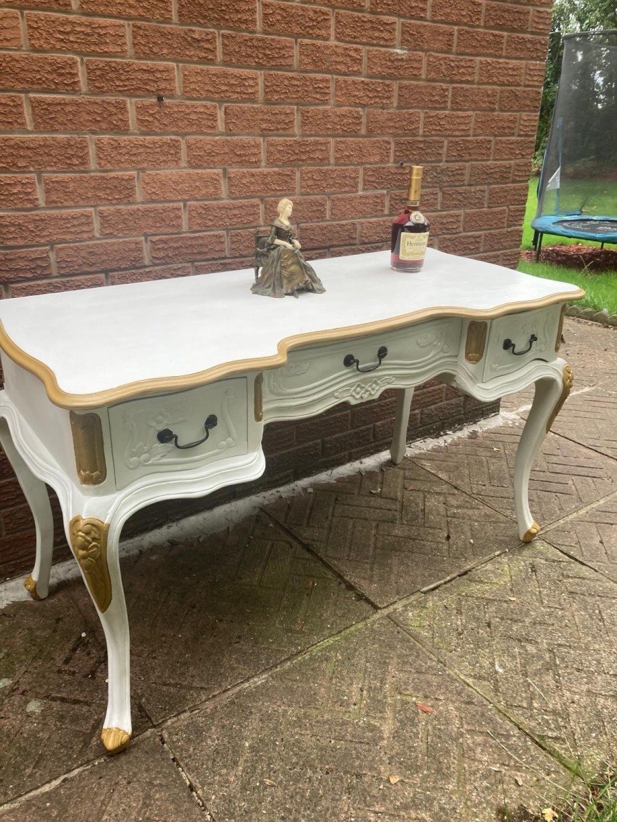 French Louis Xv Rococo Style Writing Desk With Matching Chair