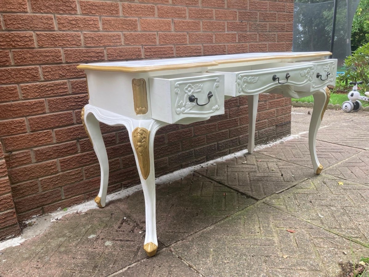 French Louis Xv Rococo Style Writing Desk With Matching Chair