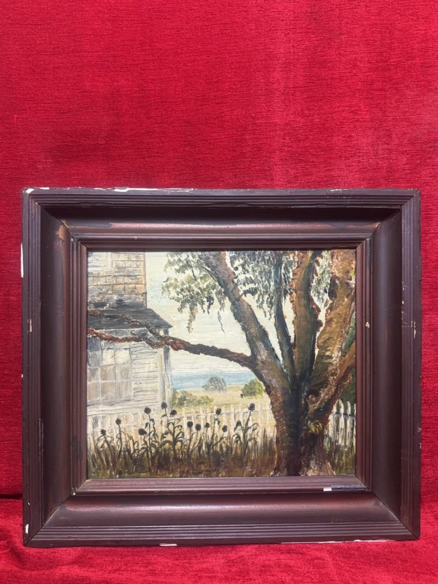 Original Homestead In Nantucket Massachusetts Oil Painting On Canvas Signed