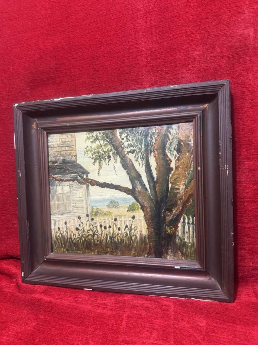 Original Homestead In Nantucket Massachusetts Oil Painting On Canvas Signed