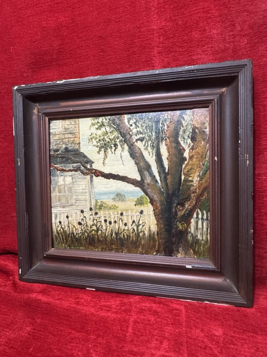 Original Homestead In Nantucket Massachusetts Oil Painting On Canvas Signed