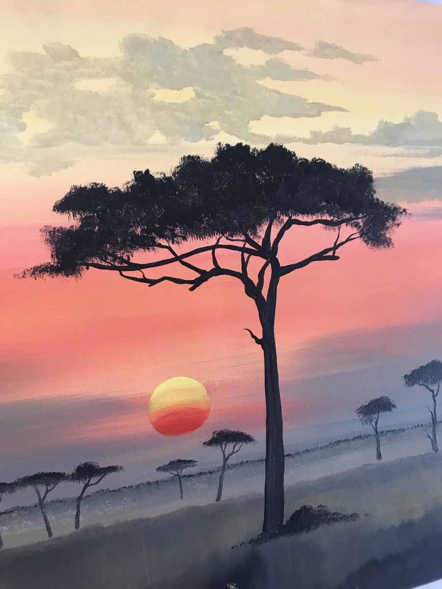 Original Oil Painting On Canvas Rare Aboriginal Australia