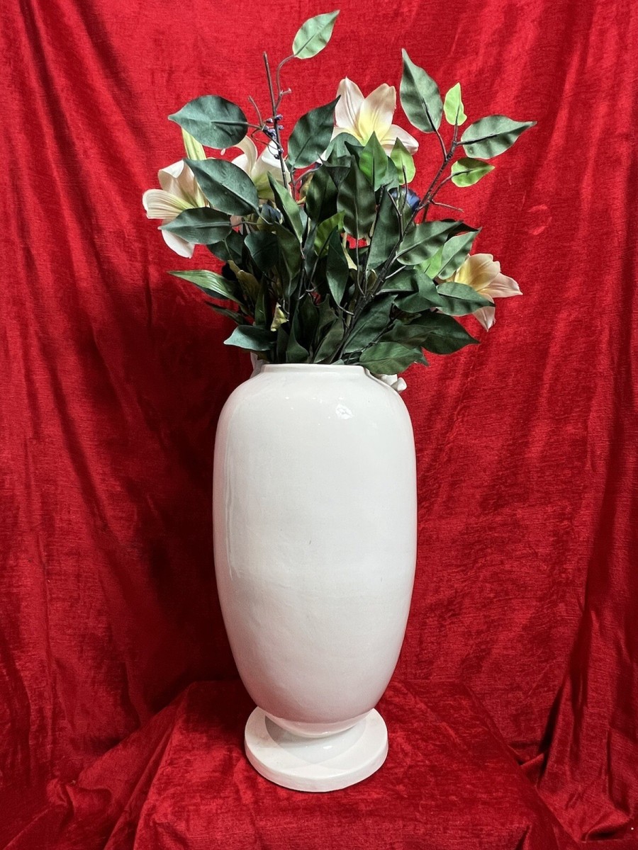 Wonderful Large French Porcelain Vase With Trio Of Putti