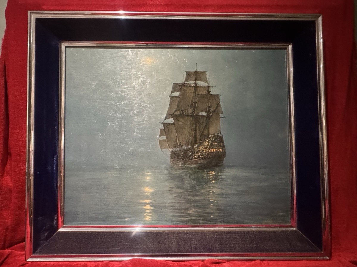 Primary image for Crescent Moon After Montague Dawson (1890-1973) Oil Painting On Board