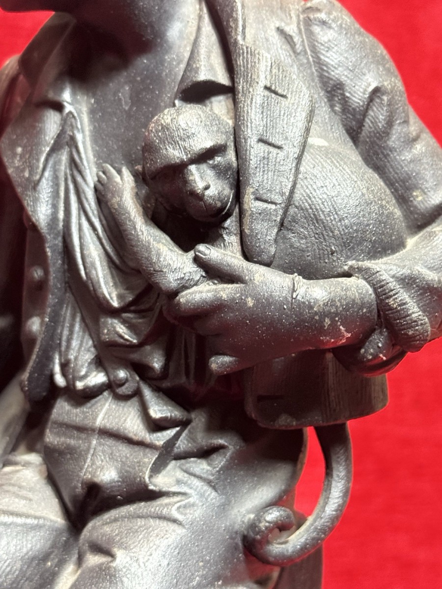 Cornelius & Baker Rare Pair Of Figural Statues The Organ Grinder & The Puppeteer