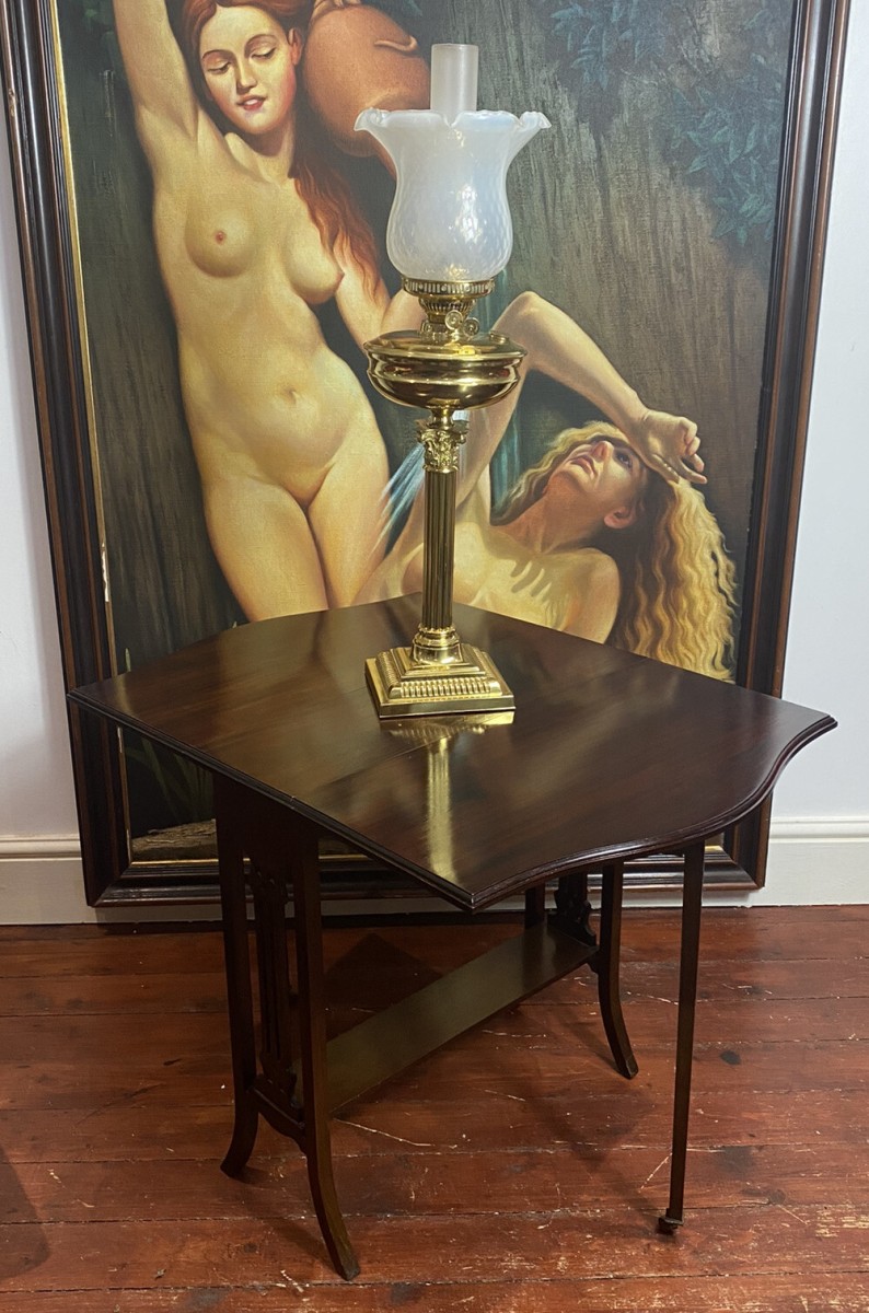 Primary image for Original Waring And Gillow Mahogany Serpentine Shaped Top Sutherland Table