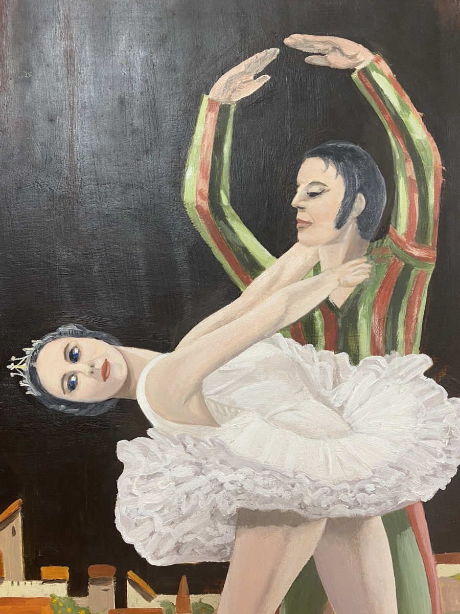 Glorious French Don Juan Ballet Portrait Oil Painting Signed & In Ornate Frame