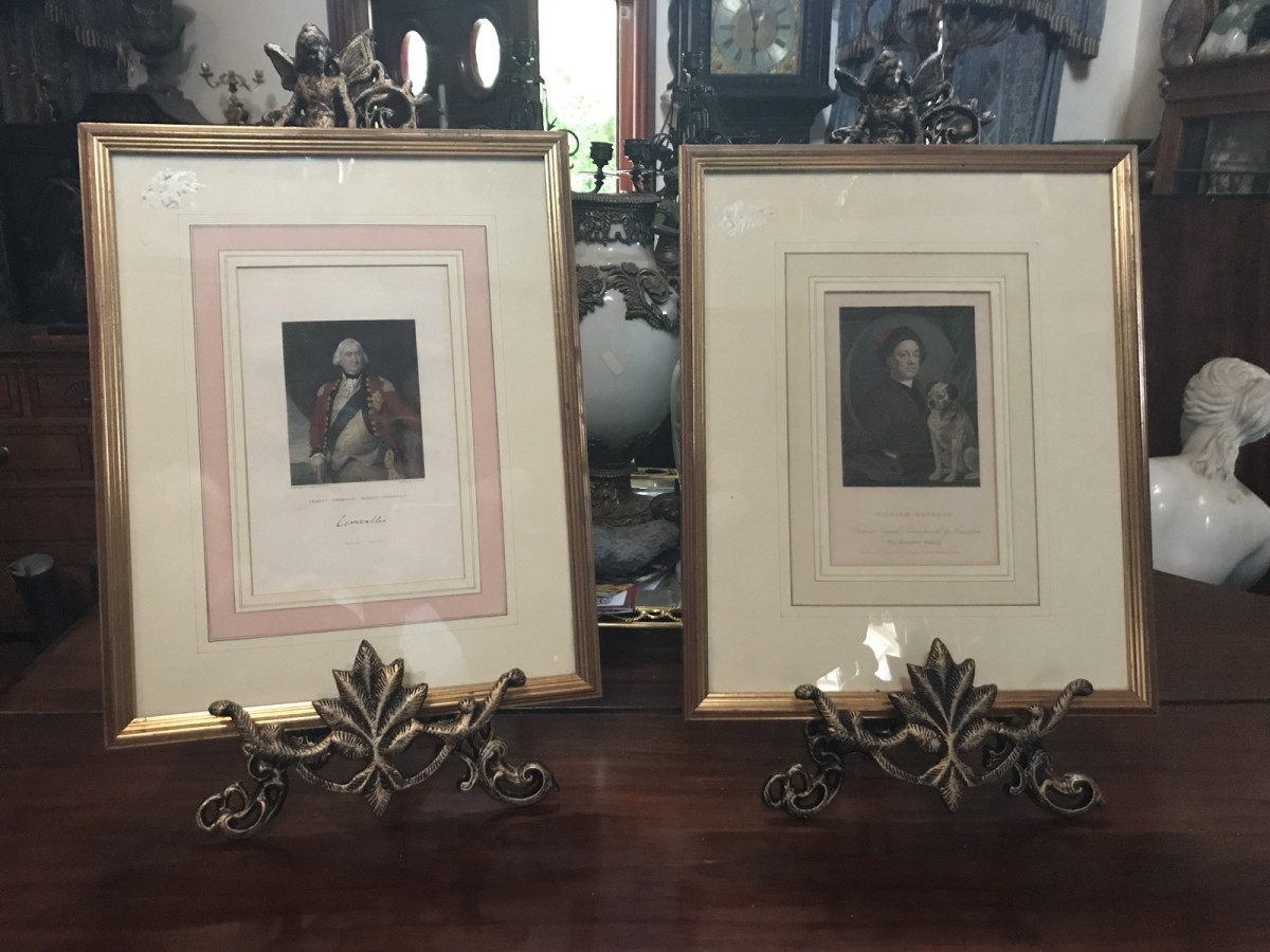 Primary image for Pair Of Ornate Antique Cast Iron Painting Easels