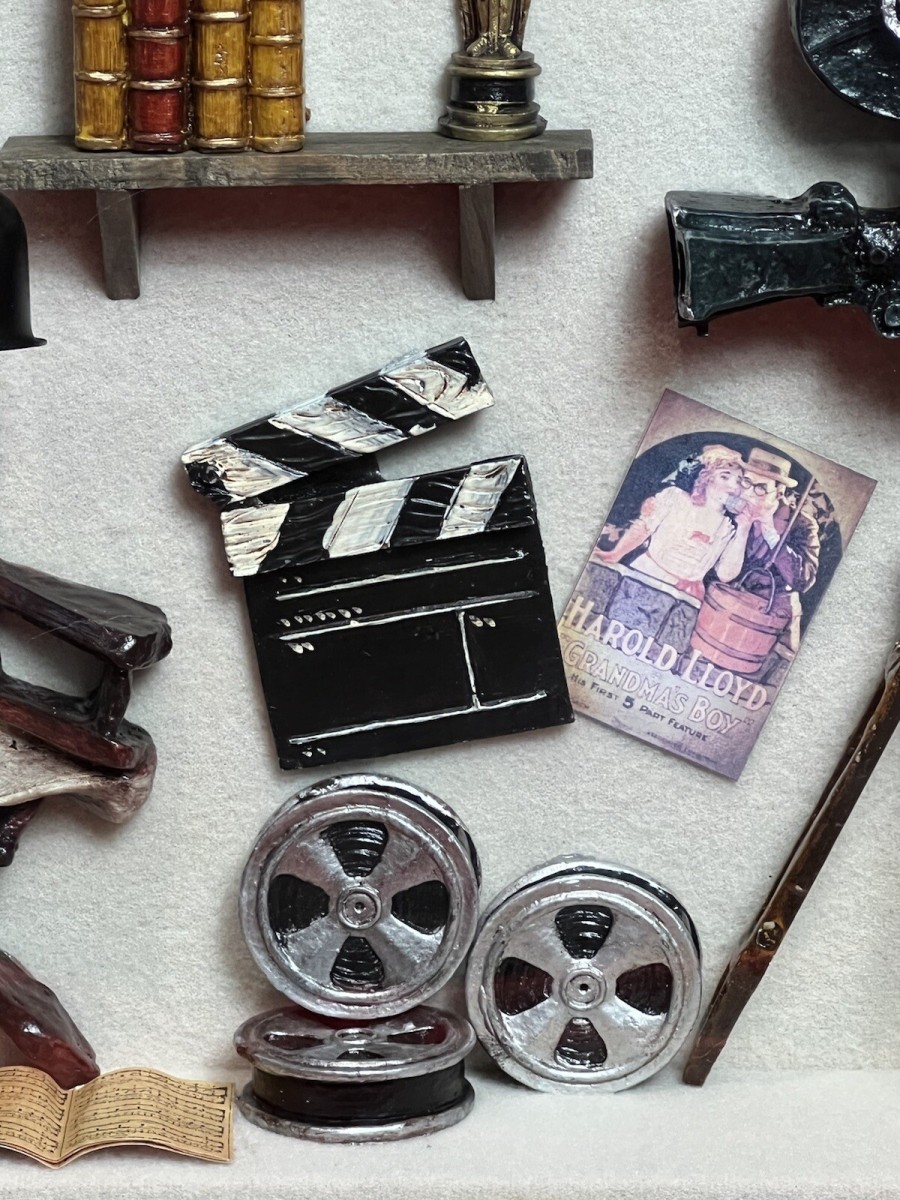 Vintage Diorama Of Film Directors Studio With 1920's Icons