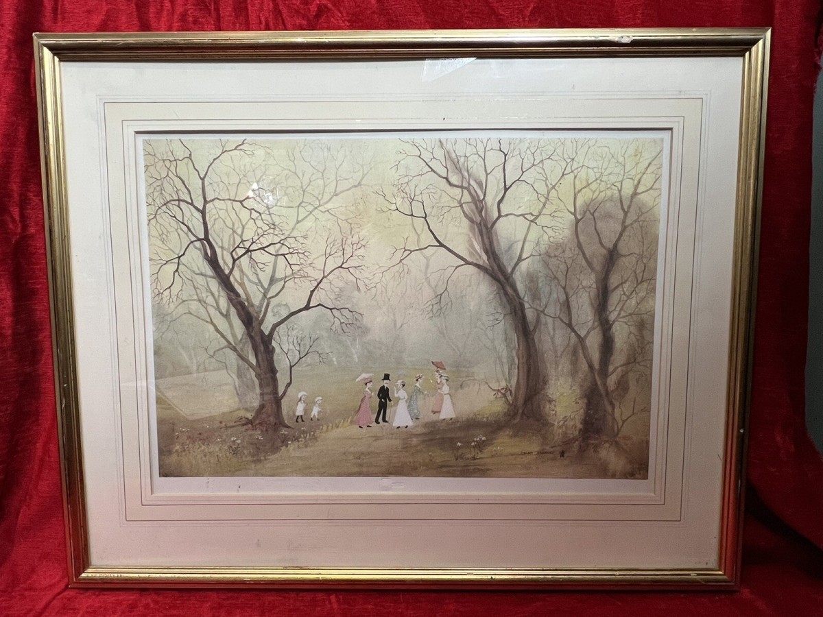 British Artist Helen Bradley 1900-1979 Guild Stamped Lithograph Signed