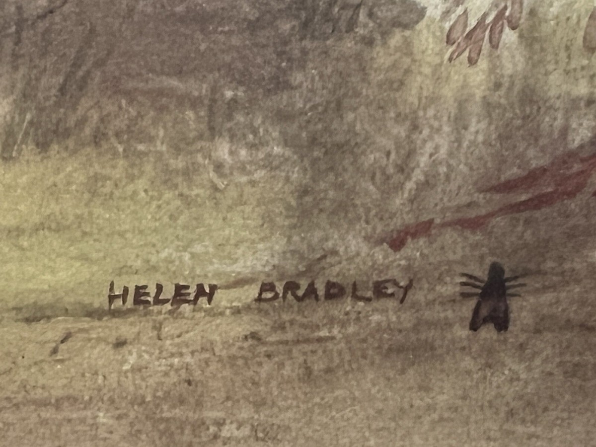 British Artist Helen Bradley 1900-1979 Guild Stamped Lithograph Signed