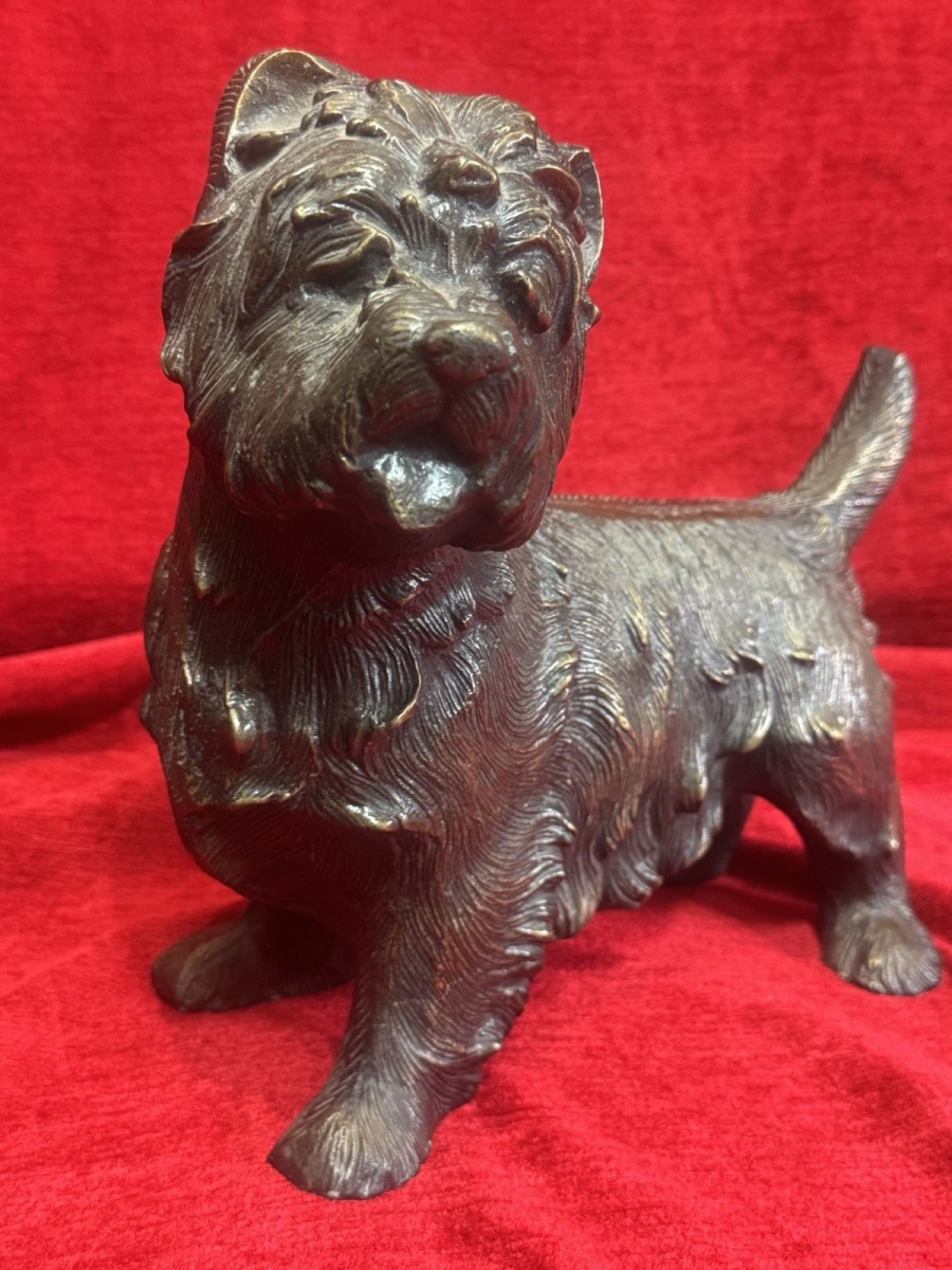 Large Bronze West Highland Terrier Dog Sculpture