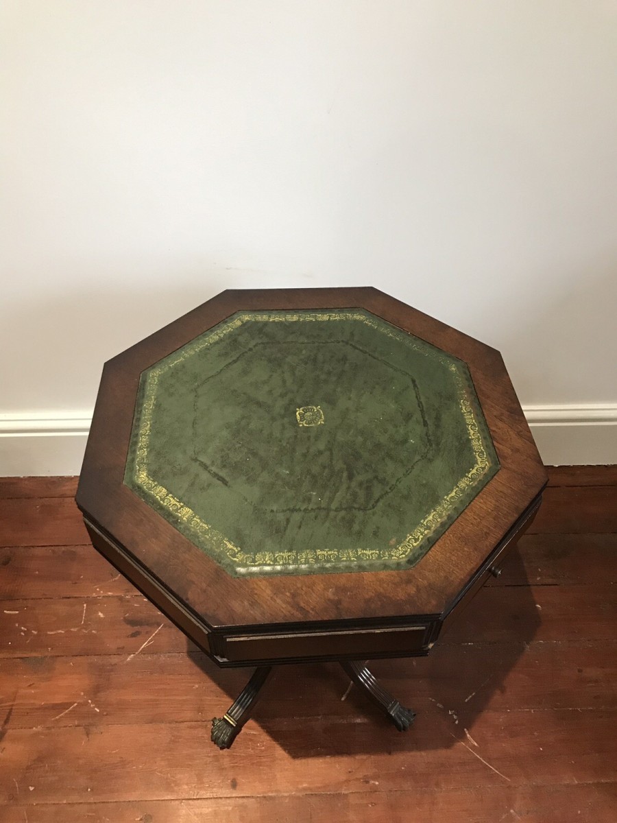 Regency Style Hexagonal Centre Table/ Writing Table