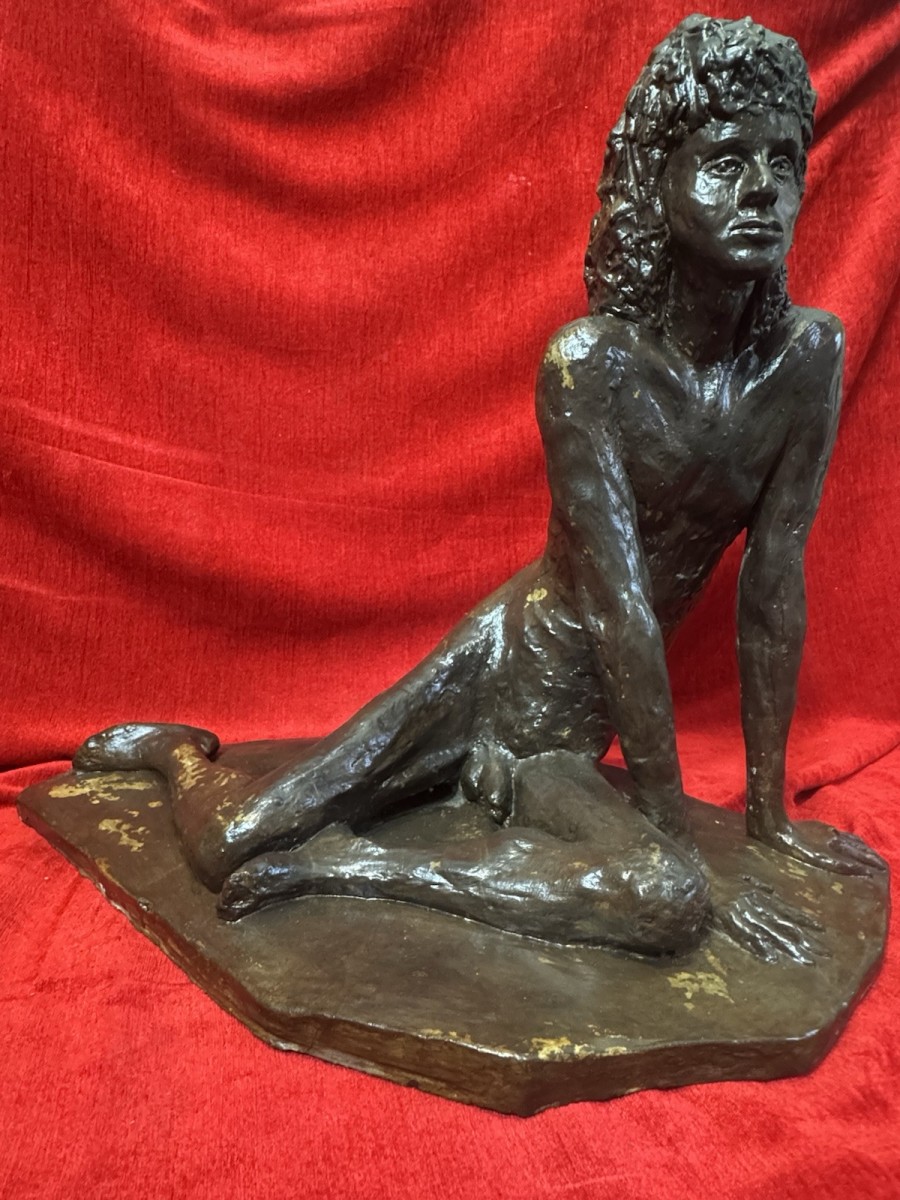 Primary image for Contemporary Modern Male Figural Nude Posed Exhibition Sculpture Signed R Troki
