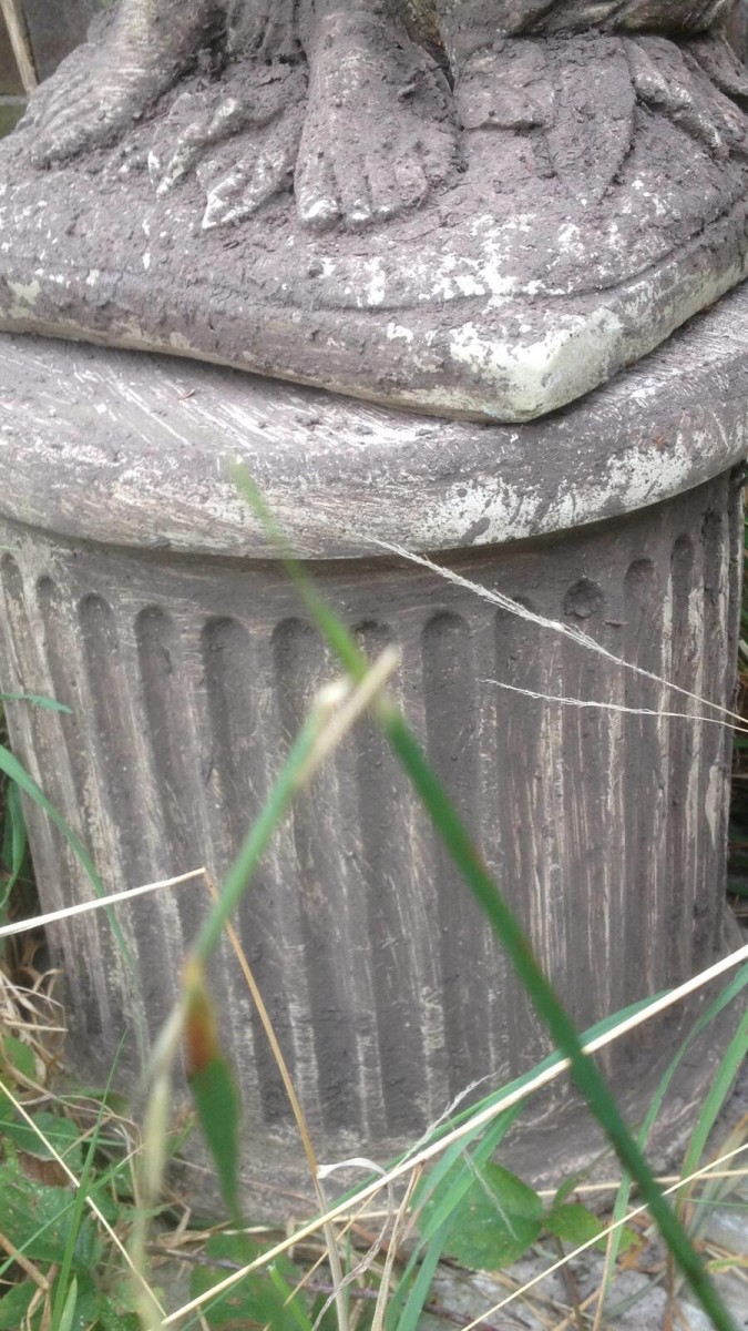 Wheat Maiden Statue In The Regency Style Upon A Corinthian Plinth