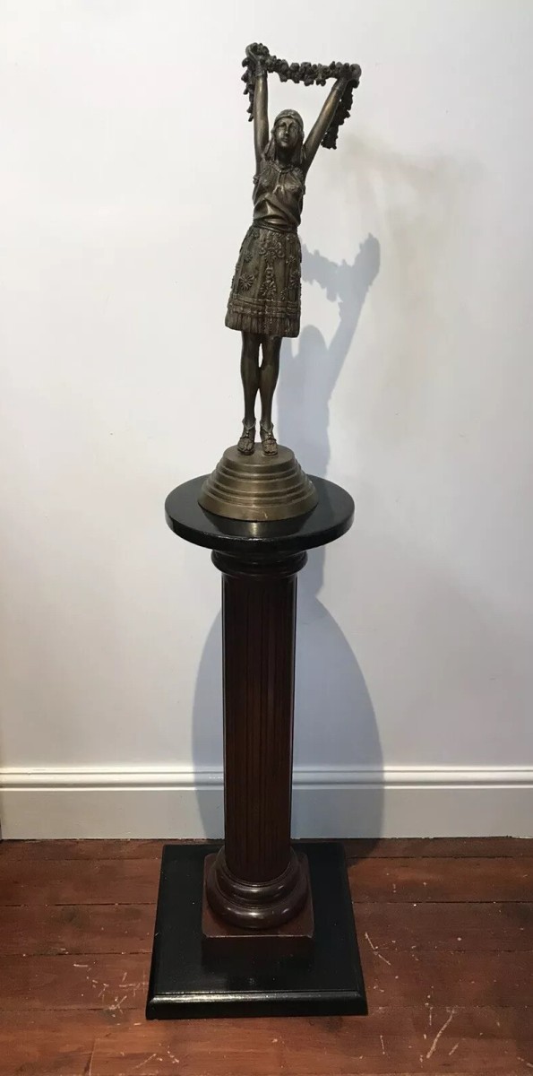 Primary image for Fine Vintage Roman Style Corinthian Column Hardwood Pedestal