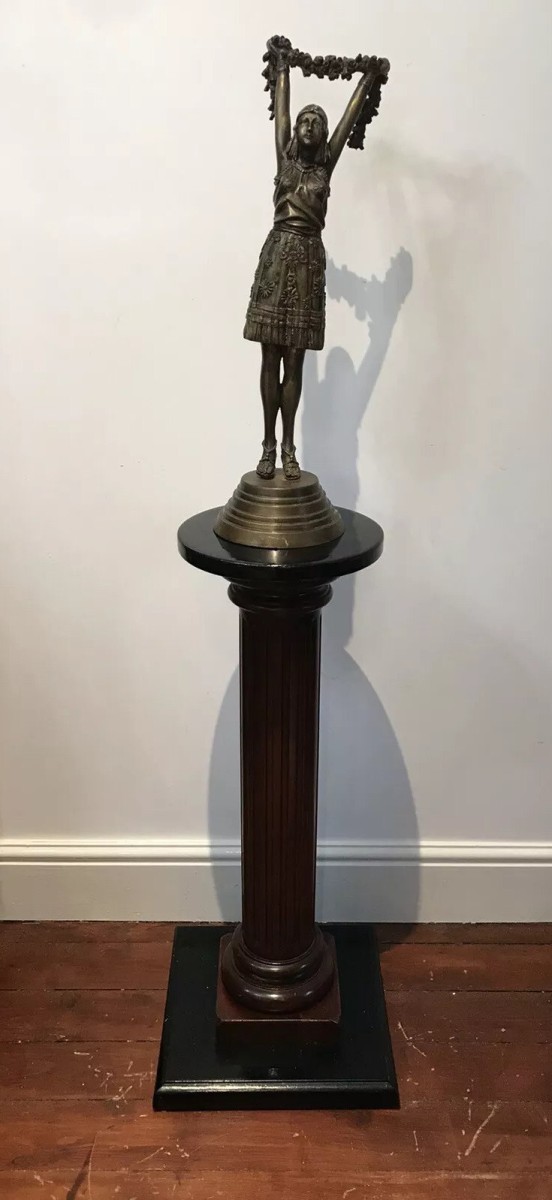 Fine Vintage Roman Style Corinthian Column Hardwood Pedestal