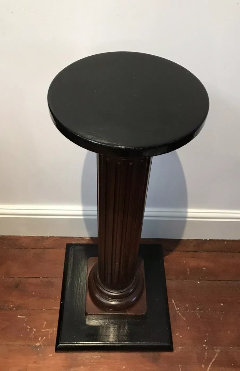 Fine Vintage Roman Style Corinthian Column Hardwood Pedestal