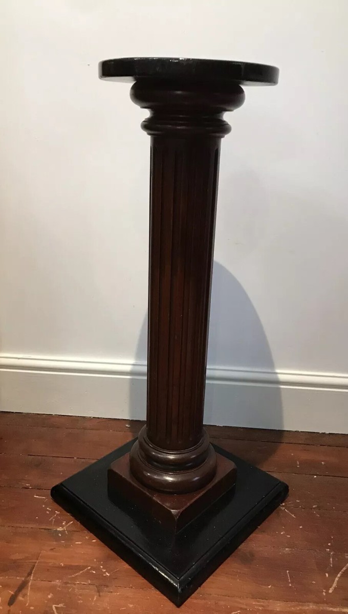 Fine Vintage Roman Style Corinthian Column Hardwood Pedestal