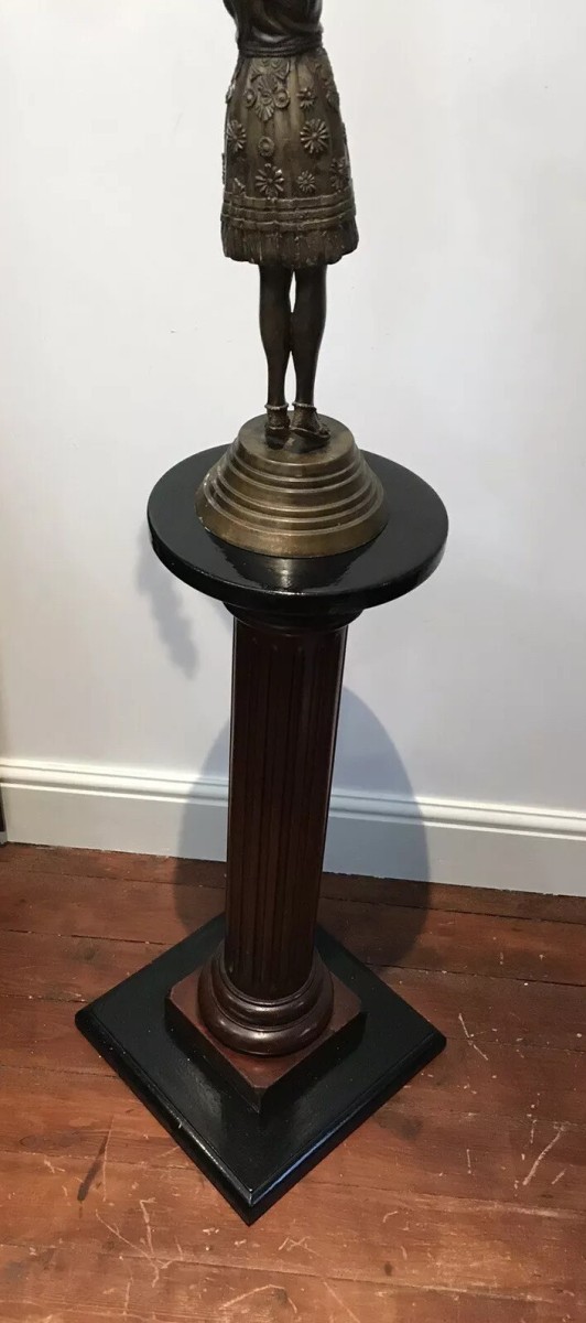 Fine Vintage Roman Style Corinthian Column Hardwood Pedestal