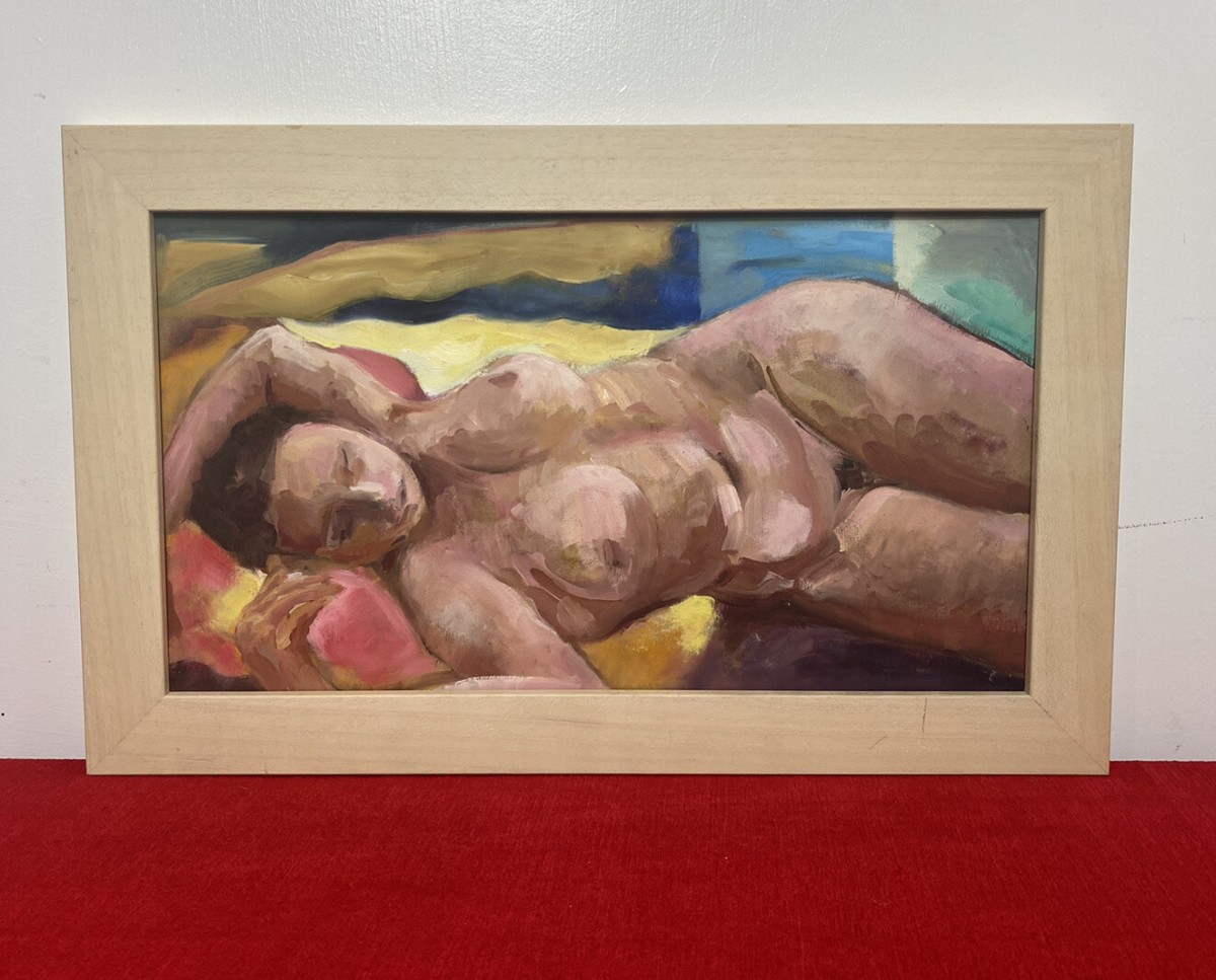 Figurative Study Of Female Muse Laying Nude By Artist Michael Jenkins