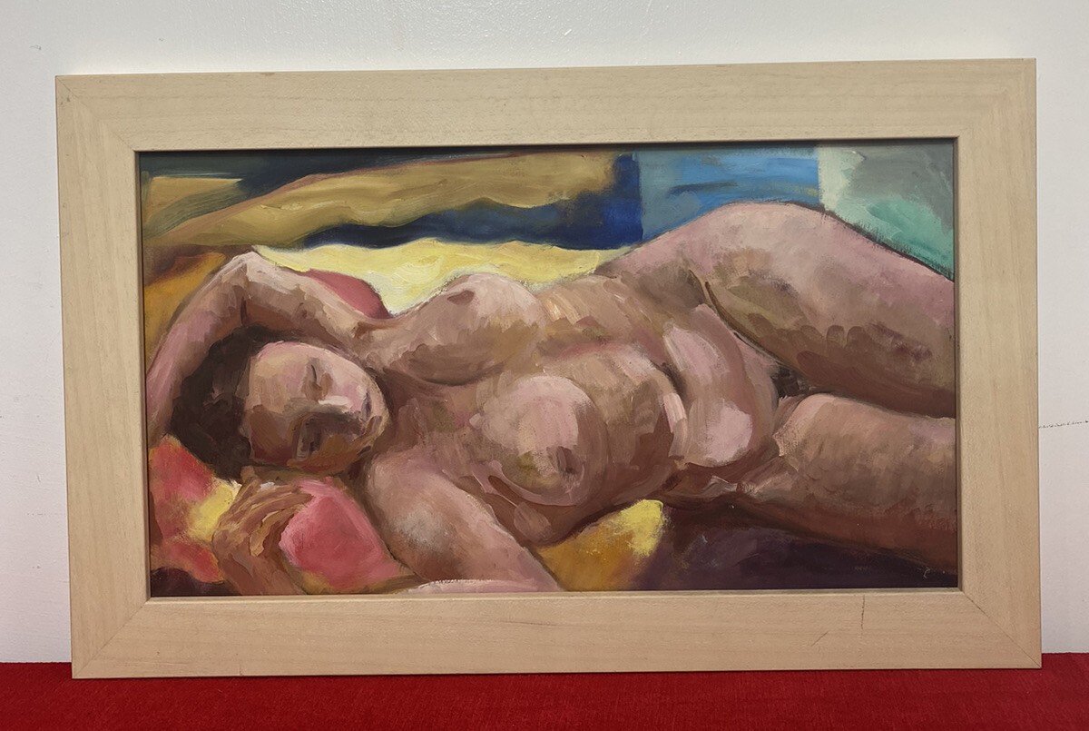 Figurative Study Of Female Muse Laying Nude By Artist Michael Jenkins
