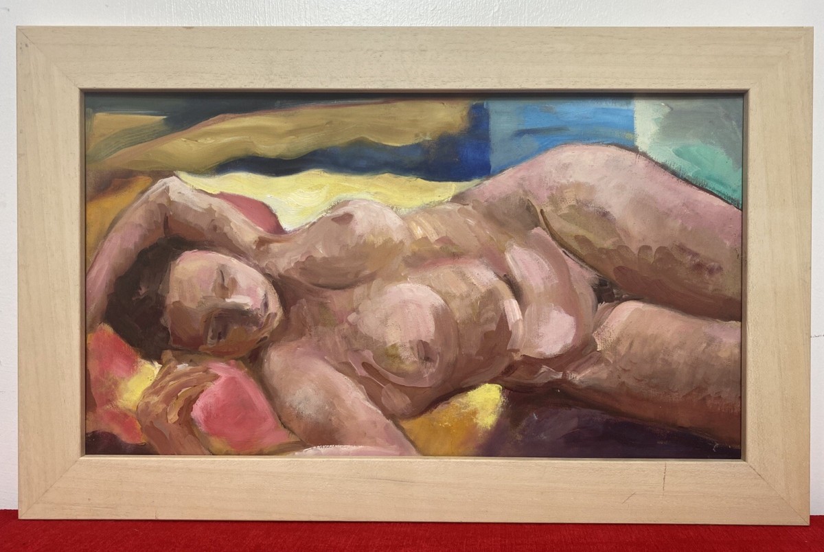 Figurative Study Of Female Muse Laying Nude By Artist Michael Jenkins