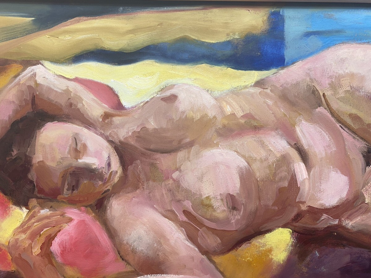 Figurative Study Of Female Muse Laying Nude By Artist Michael Jenkins