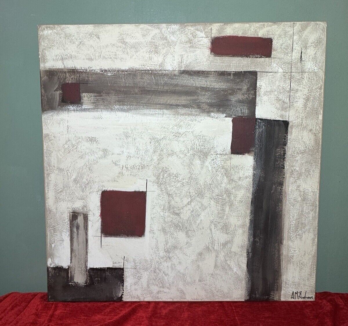 Primary image for Contemporary Abstract Geometry Artwork On Canvas By Artist Amanda Mcandrews