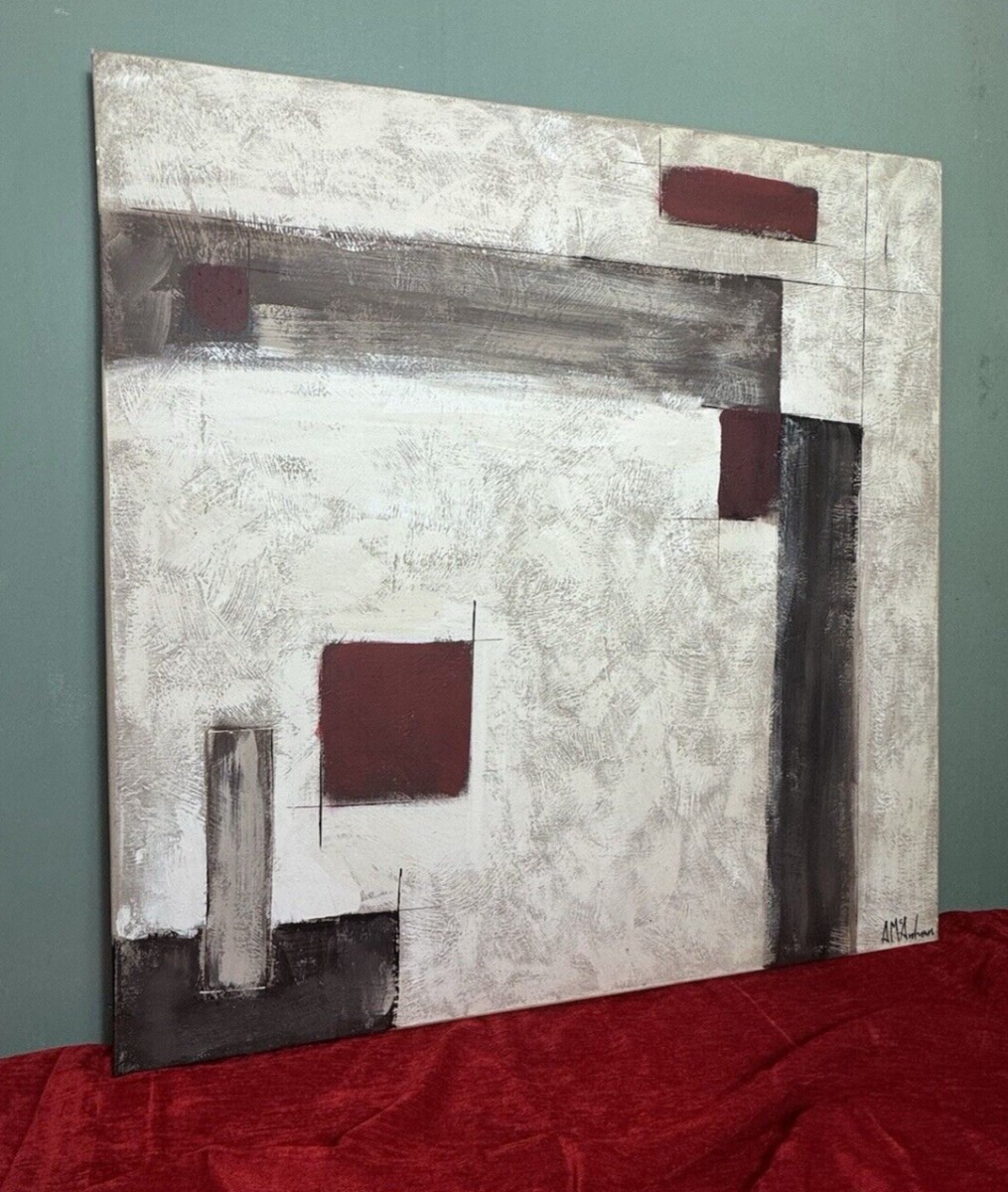 Contemporary Abstract Geometry Artwork On Canvas By Artist Amanda Mcandrews