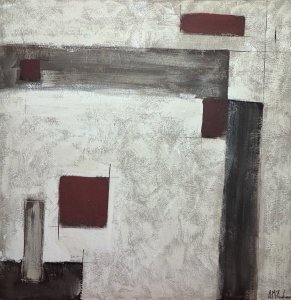 Contemporary Abstract Geometry Artwork On Canvas By Artist Amanda McAndrews Circa - 20th Century. Artist - Amanda McAndrews Listing Description Original Abstract Artwork From Artists Studio. Striking Abstract Artwork By British Artist Amanda McAndrews. Crudely Layered Textural Artwork With A Array Of Meticulously Placed Square And Rectangular Shapes In Deep Burgundy, Brown And Dark Grey Hues, Some Shapes With Overpainted Outlines. Painted in Oil Upon Stretched Canvas. Signed By Artist Right Corner. Lovely Conversation Piece For Contemporary Setting Wall Display. Artist Biography On Reverse. Dimensions In Cms Height 90cm X Width 90cm For Further Information Please Call The Museum Curator on 07707 488566 Thank-you.