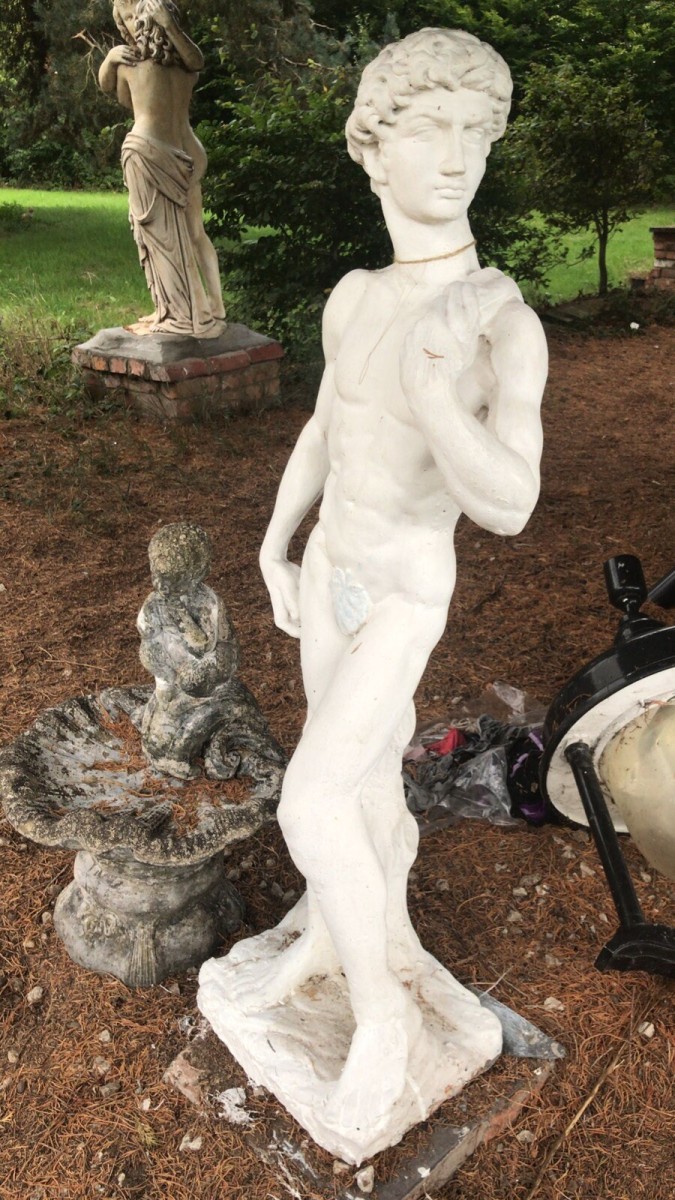 Primary image for Roman Male In Classical Pose Reconstituted Stone Statue