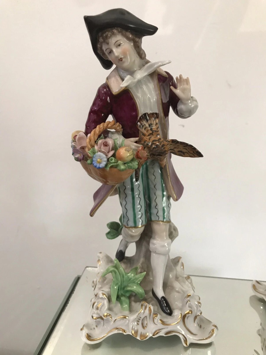 Pair Of 18th Century Style Chelsea Figurines