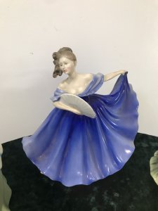 Amazing Collection Of Royal Doulton 7 Figurines Signed And Numbered. Royal Dolton 1 - Girl Evacuee (Girl With Teddy) No 1511 2- Child Hood Days (Boy With Dog) No HN 2967 3- Tuppence A Bag (Lady Feeding Pigeons Mary Poppins Reference) No HN 2320 4- Thanks Doc ( Vet With Dog) No 2721 5- Fair Lady (Dancing Girl Green Gown) No HN 2193 6- Elaine (Dancing Girl Blue Gown With Fan) No HN 2793 7- Paula ( Dancing Girl Yellow Gown) No HN 2906 Rare Items Amazing Collection Of Royal Dolton Figurines 7 Items In The Collection 1970’s Models All Signed And Numbered Sold As A Collection From Lords Hill Museum All Perfect Condition A Very Interesting Lot