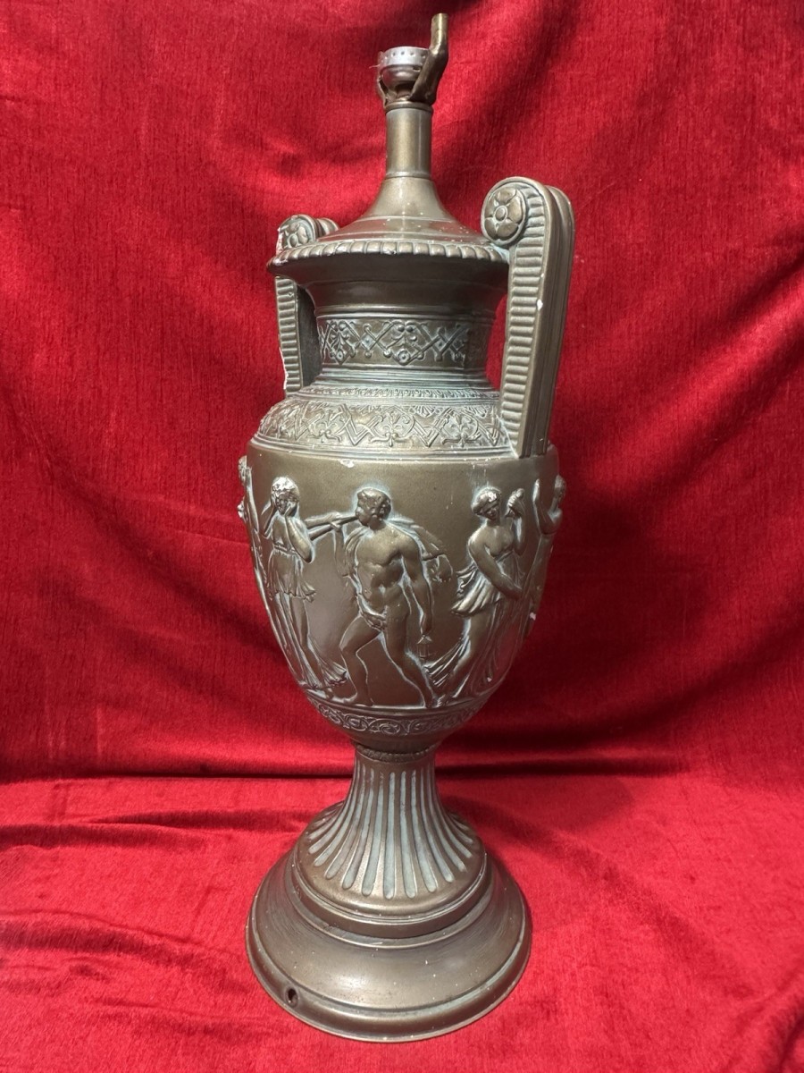 Primary image for Neo-classical Style Roman Goddess Bronzed Urn Lamp Stand