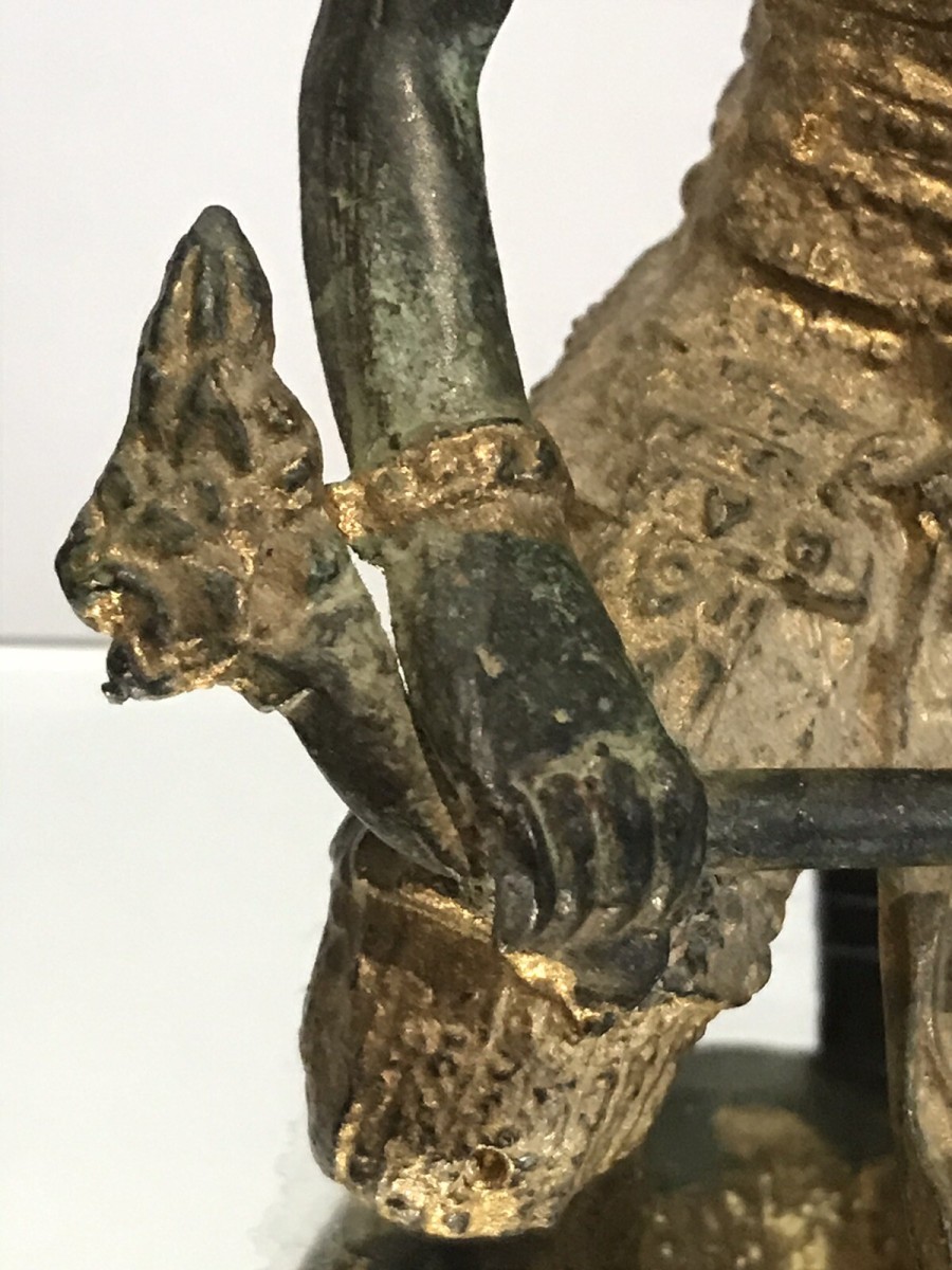 Exceptional 19th Century Gilt Bronze Meditation Pose Buddha In Fine Detail