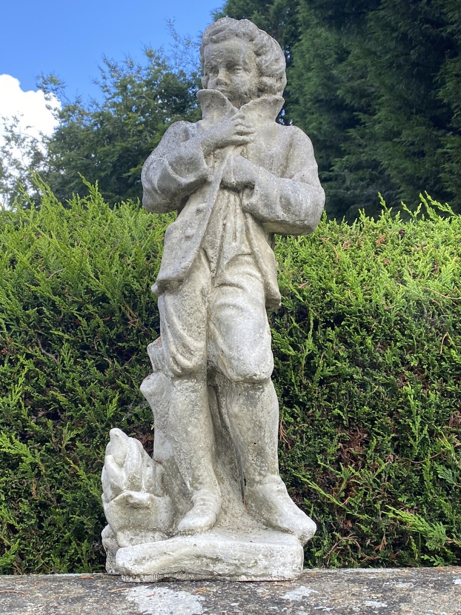 Classical Young Georgian Aristocrat Nobleman Garden Sculpture