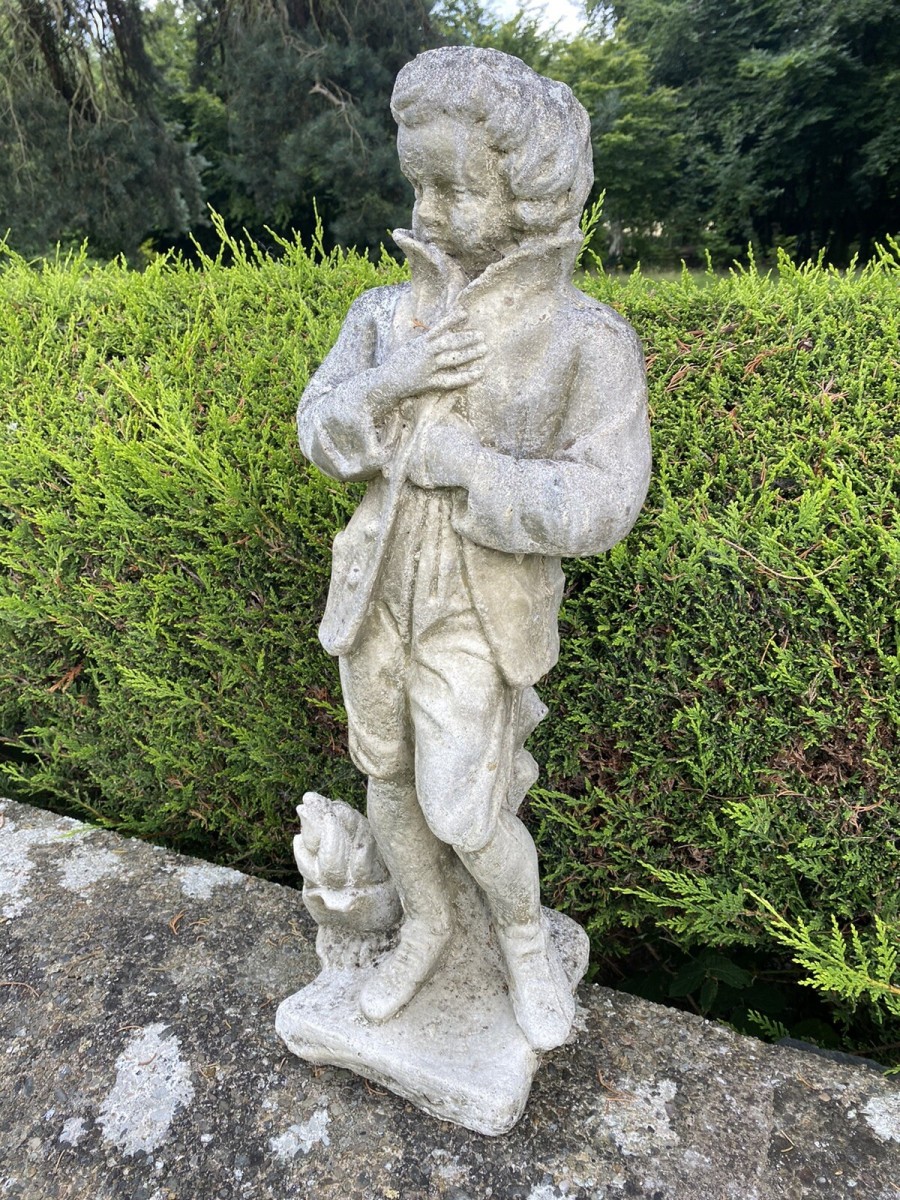 Classical Young Georgian Aristocrat Nobleman Garden Sculpture
