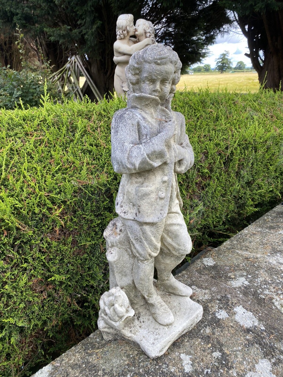 Classical Young Georgian Aristocrat Nobleman Garden Sculpture