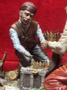 Large Italian Capodimonte Porcelain Figurine 'The Pirates Hidden Treasure' Signed By Artist Circa - 1940 Composition - Hard Paste Porcelain Listing Description Highly Renowned Capodimonte Collectable Showpiece. This Rare Subject Is An Exceptional Capodimonte Specimen. The Fine Quality Evident From The Realism Captured In The Finer Details Including; Faces, Hands, Fabric Movement In Clothes As Well And The Surrounding Flora And Fauna, Just To Name A Few. The Figure Depicts Two Pirates During Their Moment Of Discovery Opening A Large Wooden Treasure Chest, Cascading With Gold, Pearls And Precious Stones. One Of The Pirates Has A Metal Claw As A Hand, Exactly As You Would Expect Of A Pirate! The Treasure Map And Pick Axe A Foot Whilst They Glaze At The Prize. Signed By Artist. True Capodimonte Collectors Figurine. Dimensions In Cms Height 22cm X Width 29cm X 24 Depth For Further Information Please Enquire Direct On 07707 488566 Thank-you
