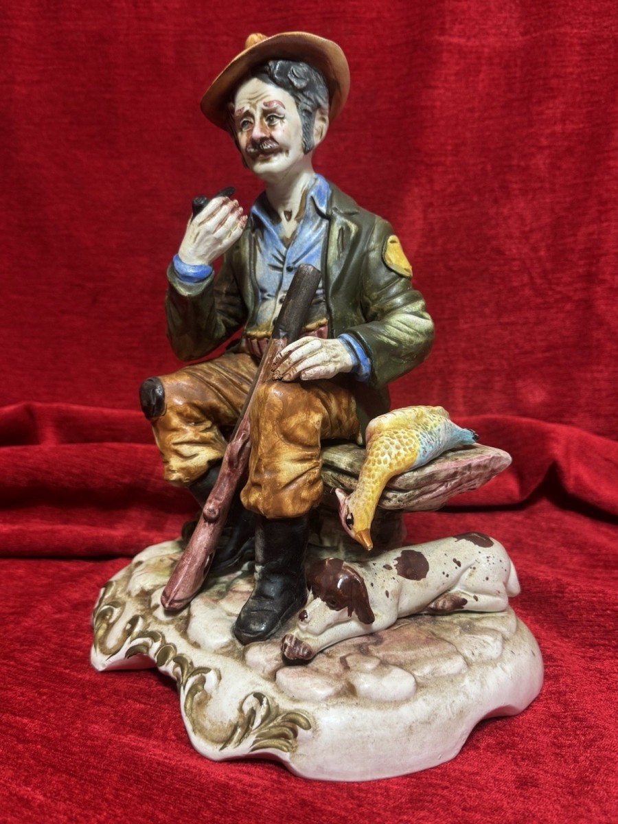 The Gamekeeper Capodimonte Figurine Porcelain